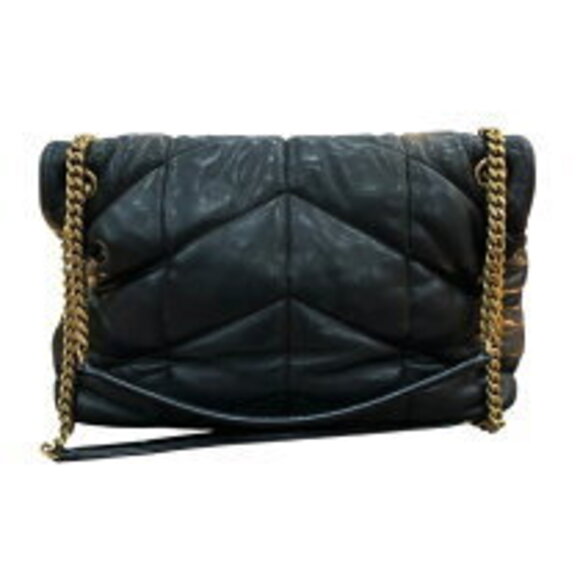 Saint Laurent Le Perfume Black Lambskin Shoulder Bag - Picture 2 of 11